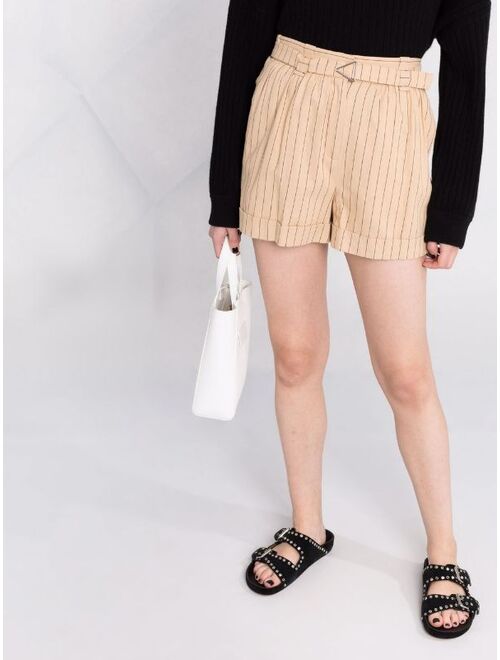 Maje cotton-blend pinstripe shorts