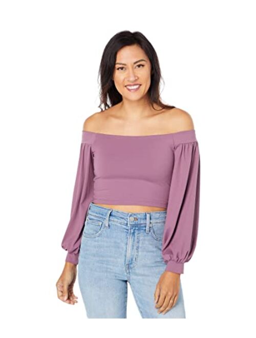 Susana Monaco Off-The-Shoulder Crop Top