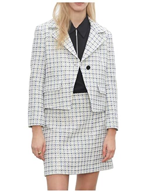 Club Monaco Women's Textured Cutaway Blazer