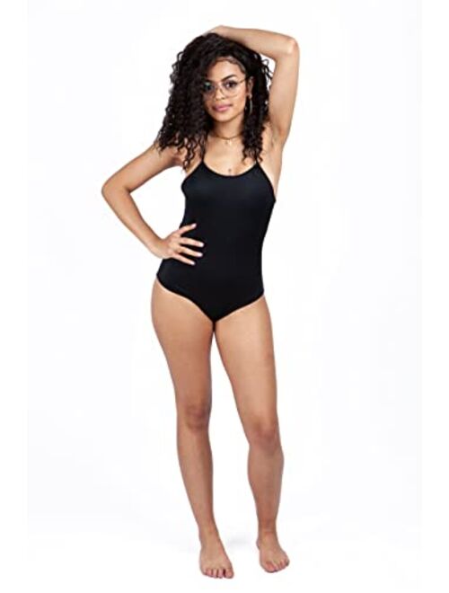 Savvi Wear Period Swimwear - One Piece Period Swimsuit Black - Menstrual Leakproof Swimwear - Teens, Girls and Women