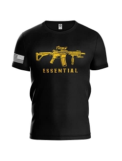 Tactical Pro Supply Pro Gun US Flag Military Army Mens T-Shirt Printed & Packaged in The USA