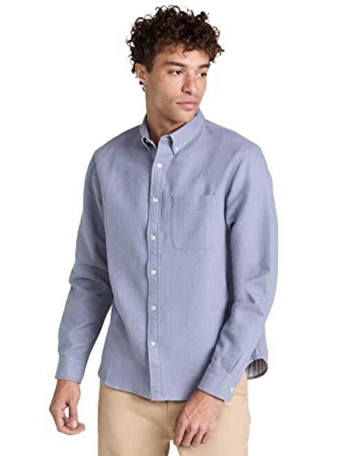 Club Monaco Men's Ls Bd Doubleface Shirt