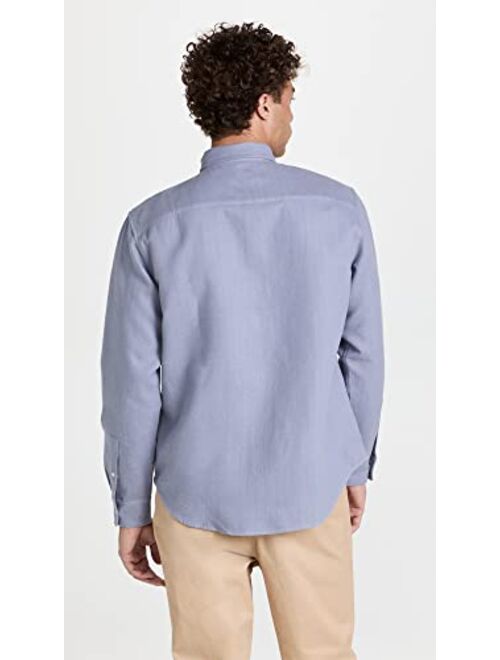 Club Monaco Men's Ls Bd Doubleface Shirt