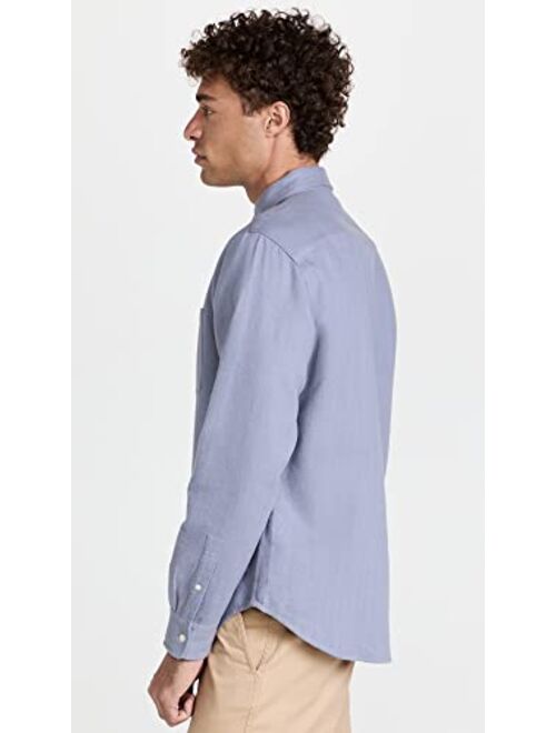 Club Monaco Men's Ls Bd Doubleface Shirt