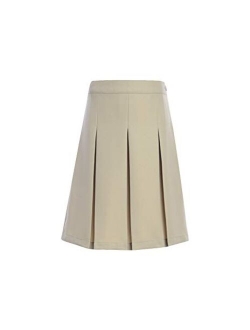 Solid Box Pleat Skirt, Kids School Uniform Clothes for Little & Big Girls