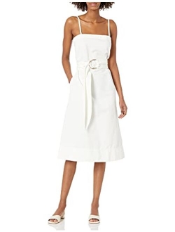 Women's Belted A-line Dress