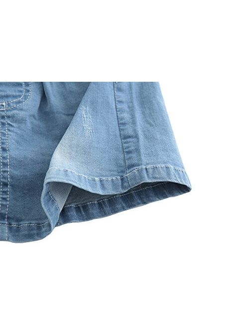 GRANDWISH Little Girls Solid Color Denim Skort 2T-8T