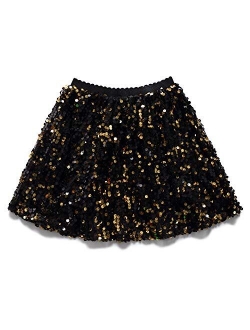 Flofallzique Girls Sequin Skirts Glitter Short Kids Sparkle Skirt Toddler Tutu Girls Clothes