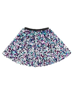 Flofallzique Girls Sequin Skirts Glitter Short Kids Sparkle Skirt Toddler Tutu Girls Clothes