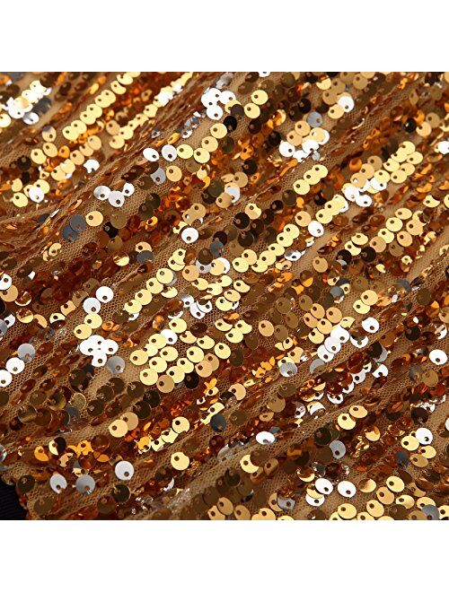 Flofallzique Girls Sequin Skirts Glitter Short Kids Sparkle Skirt Toddler Tutu Girls Clothes