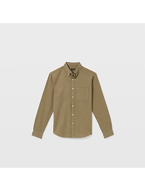 Club Monaco Men's Ls Bd Linen Seersucker Shirts