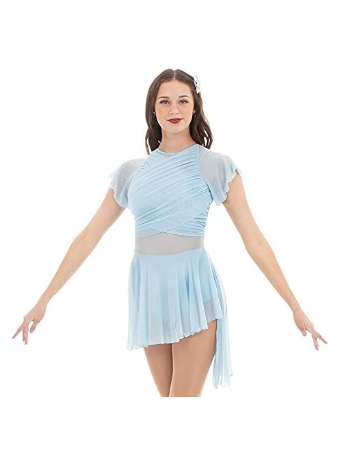 Buy Alexandra Collection Dance Dress Flutter Sleeve Skirted Leotard ...