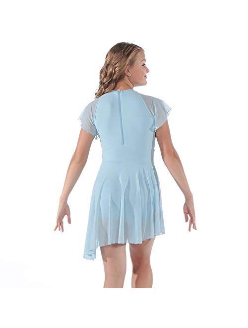 Alexandra Collection Dance Dress Flutter Sleeve Skirted Leotard Lyrical Costume