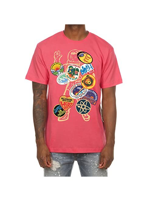 Billionaire Boys Club Clothing Men T-Shirt BB Land Sea Space Screen Printed Short Sleeve Crew Neck Tee