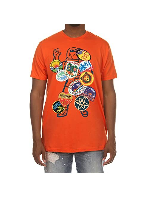 Billionaire Boys Club Clothing Men T-Shirt BB Land Sea Space Screen Printed Short Sleeve Crew Neck Tee