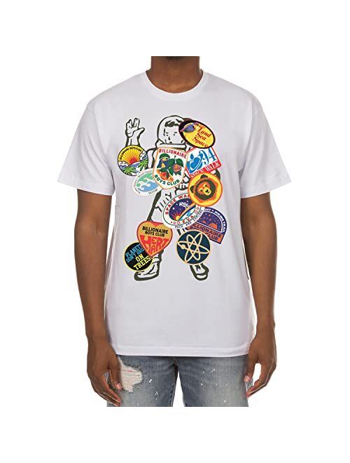 Billionaire Boys Club Clothing Men T-Shirt BB Land Sea Space Screen Printed Short Sleeve Crew Neck Tee