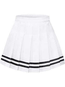 Joe Wenko Women's Girls Pleated Skirt School Uniform Mini Skirt with Belt Loops, 2 Years - US XL