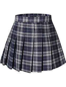 Joe Wenko Women's Girls Pleated Skirt School Uniform Mini Skirt with Belt Loops, 2 Years - US XL