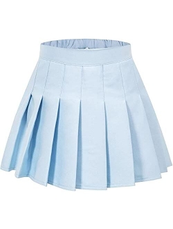 Joe Wenko Women's Girls Pleated Skirt School Uniform Mini Skirt with Belt Loops, 2 Years - US XL