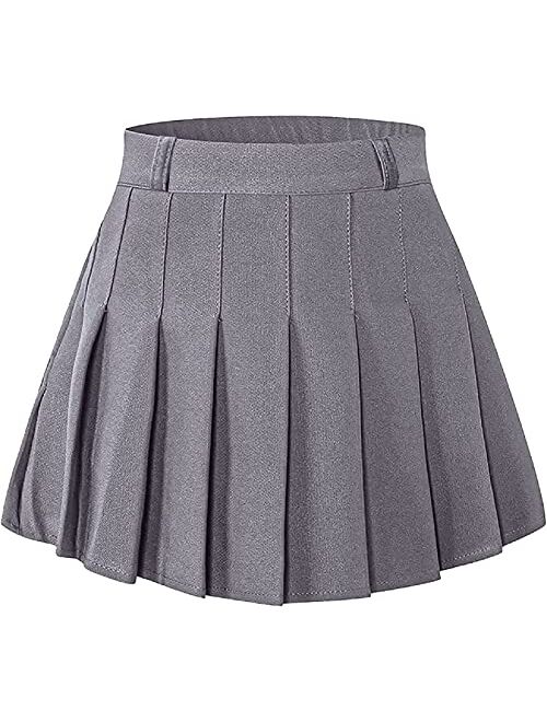 Joe Wenko Women's Girls Pleated Skirt School Uniform Mini Skirt with Belt Loops, 2 Years - US XL