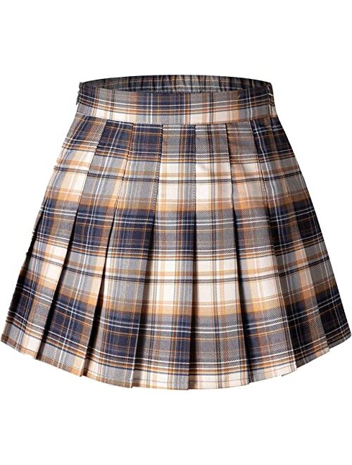 Joe Wenko Women's Girls Pleated Skirt School Uniform Mini Skirt with Belt Loops, 2 Years - US XL