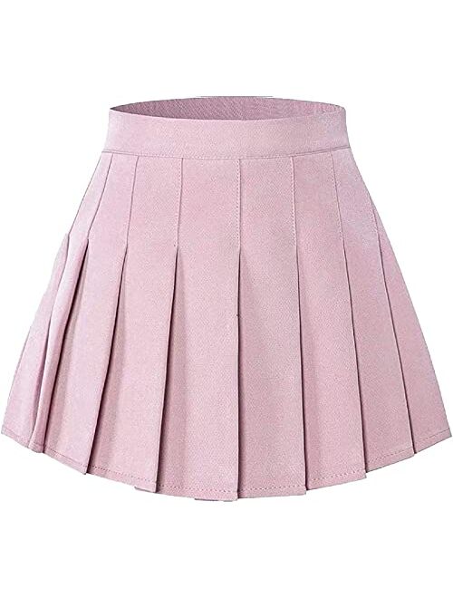 Joe Wenko Women's Girls Pleated Skirt School Uniform Mini Skirt with Belt Loops, 2 Years - US XL