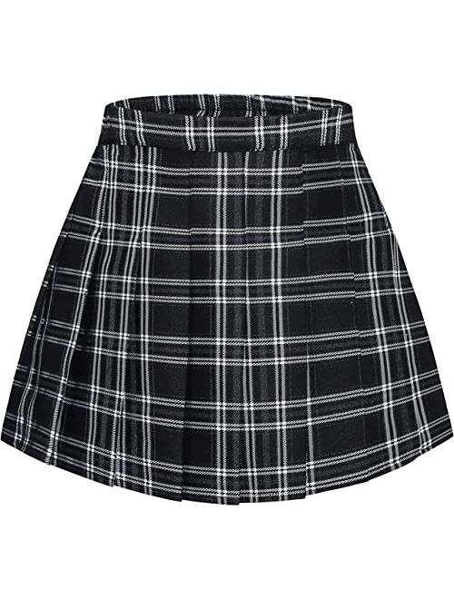 Joe Wenko Women's Girls Pleated Skirt School Uniform Mini Skirt with Belt Loops, 2 Years - US XL