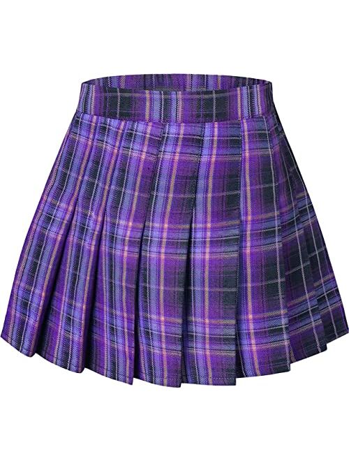 Joe Wenko Women's Girls Pleated Skirt School Uniform Mini Skirt with Belt Loops, 2 Years - US XL