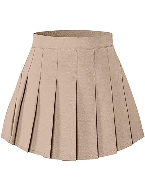 Joe Wenko Women's Girls Pleated Skirt School Uniform Mini Skirt with Belt Loops, 2 Years - US XL