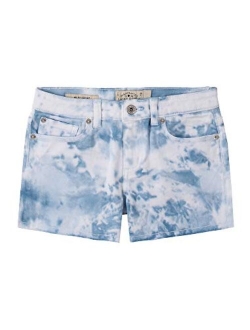 Girls' 5-Pocket Cuffed Stretch Denim Shorts