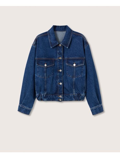 MANGO Women's Oversized Denim Jacket