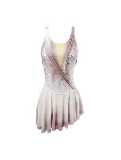 Liuhuo Ice Skating Dress Women Gradient Sleeveless Outdoor Clothing Fashion Skating Wear