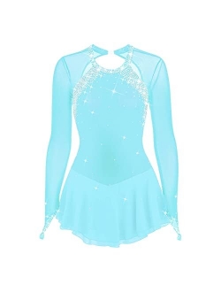 Liuhuo Dark Black Skating Skirt Lady's Skating Costume Girls Simple Generous Figure Skating Dress Women