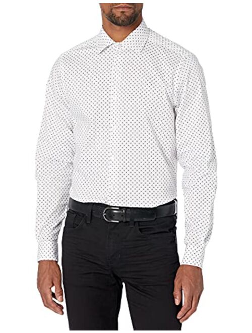 Van Heusen Men's Dress Shirt Flex Collar Stretch Slim Fit Print