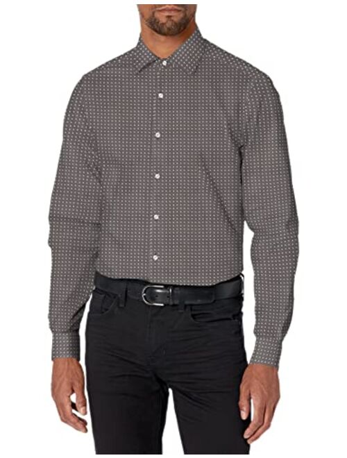 Van Heusen Men's Dress Shirt Flex Collar Stretch Slim Fit Print