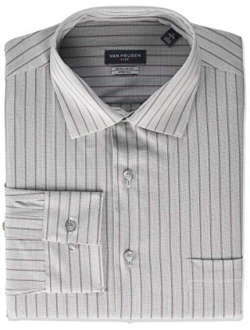 Men's Dress Shirt Regular Fit Flex Collar Stretch Stripe