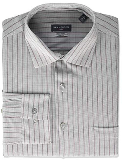 Van Heusen Men's Dress Shirt Regular Fit Flex Collar Stretch Stripe