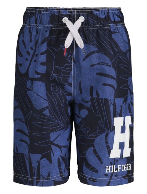 Tommy Hilfiger Big Boys Palm Print Swim Trunk