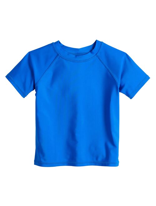 Toddler Boy Jumping Beans Short Sleeve Rash Guard Swim Shirt