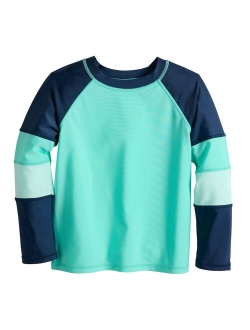 Toddler Boy Jumping Beans Long Sleeve Rash Guard Swim Shirt