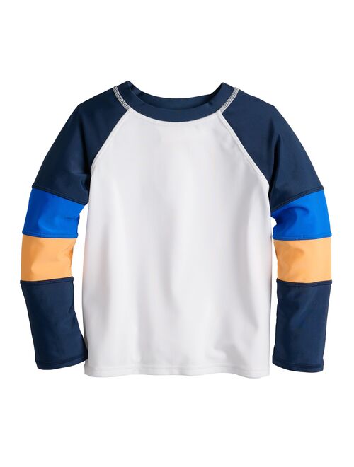 Toddler Boy Jumping Beans Long Sleeve Rash Guard Swim Shirt