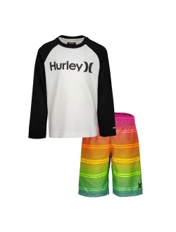 Boys 4-7 Hurley Shoreline Top & Shorts Swim Set