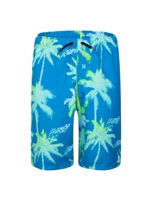 Boys 4-7 Hurley Pull-On Palm Tree Swim Trunks