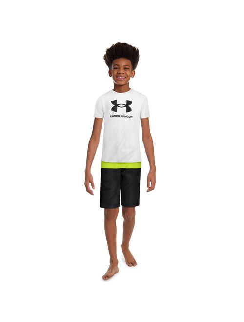 Boys 8-20 Under Armour Color Block Volley Swim Trunks