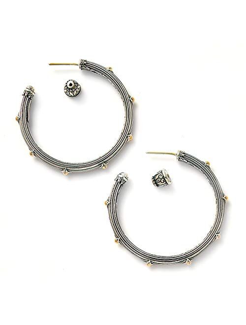 Konstantino Women's Sterling Silver and 18K Gold Earrings