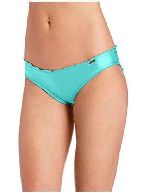 Luli Fama Women's Cosita Buena Wavy Full Ruched-Back Bikini Bottom