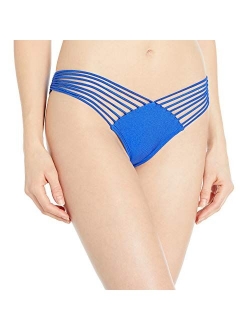 Women's Verano De Rumba Strappy Brazilian Ruched Back Bikini Bottom