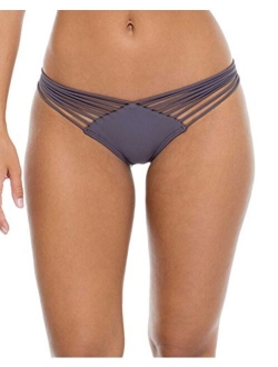 Women's Standard Cosita Buena Wavey Brazilian Ruched Back Bikini Bottom