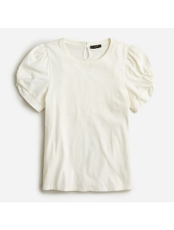 Broken-in jersey puff-sleeve T-shirt