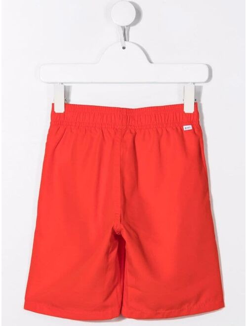 BOSS Kidswear logo-print swim shorts